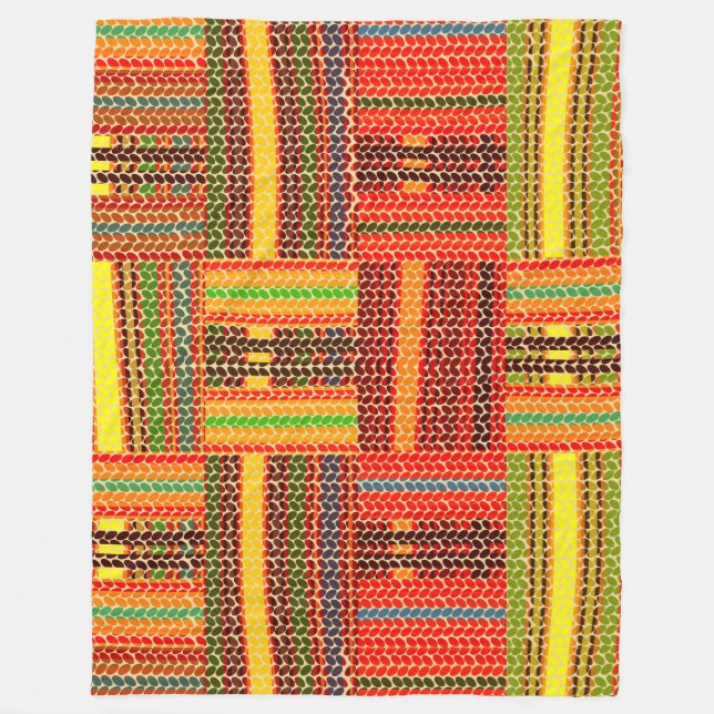 kente african print fleecedecke (Vorderseite)