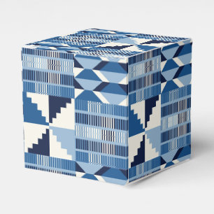 Kente Block - Sanftes Indigo Geschenkschachtel