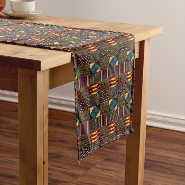 Kente Cloth Kurzer Tischläufer (Beispiel)