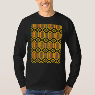 Kente Cloth Print African Tribal Ethnic Kente Artw T-Shirt