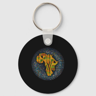 Kente Clothe Metallic Africa Design Sticker Schlüsselanhänger