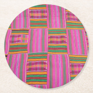 Kente-Druck-Papierservietten Runder Pappuntersetzer