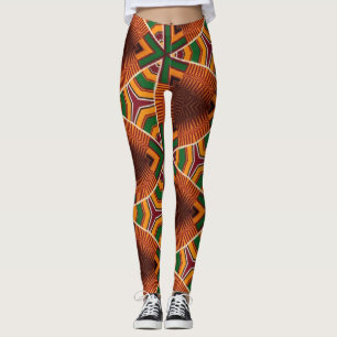 Kente Geometrics Kwanza Afrocentric Leggings
