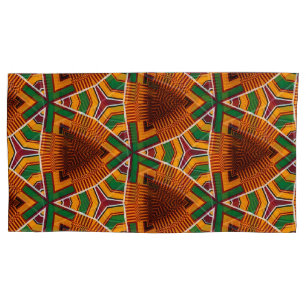 Kente Geometrics Kwanza Afrocentric Pillow Case Kissenbezug