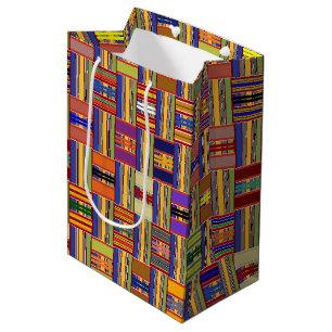 Kente mehrfarbiges Glas Mittlere Geschenktüte