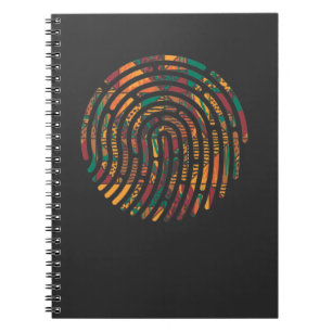 Kente Pattern African Ghana Fingerprint nwentoma Notizblock