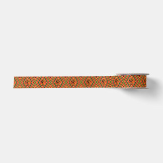 Kente Rose Print Satinband
