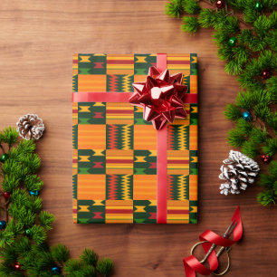 Kente-Stoff afrikanisches Muster Afrozentrisch Geschenkpapier
