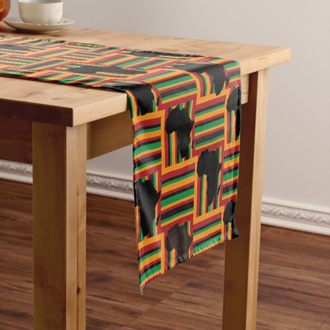 Kente Table Runner Kurzer Tischläufer (Beispiel)
