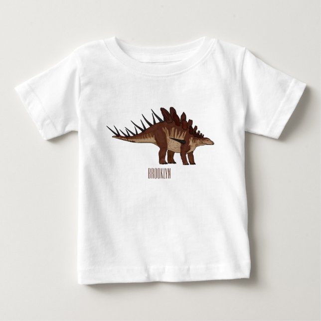 Kentrosaurus-Cartoon Baby T-shirt (Vorderseite)