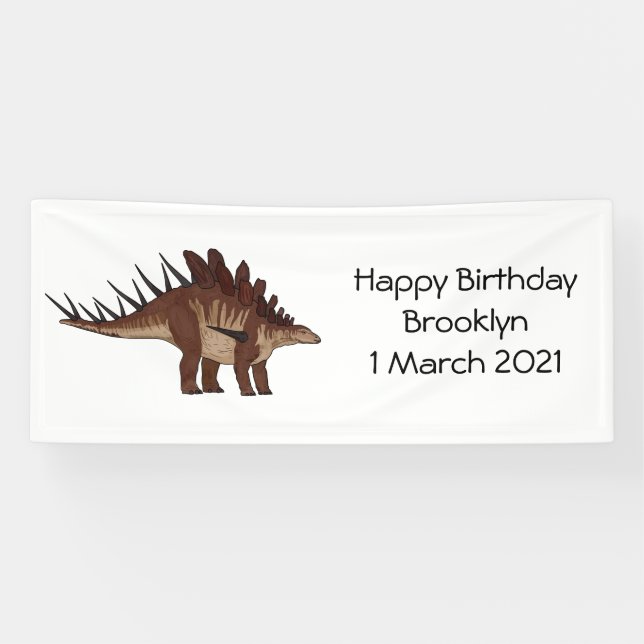 Kentrosaurus-Cartoon Banner (Horizontal)