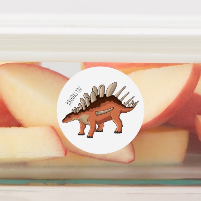 Kentrosaurus-Cartoon Etiketten (Befestigt)