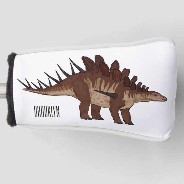 Kentrosaurus-Cartoon Golf Headcover (Vorderseite)