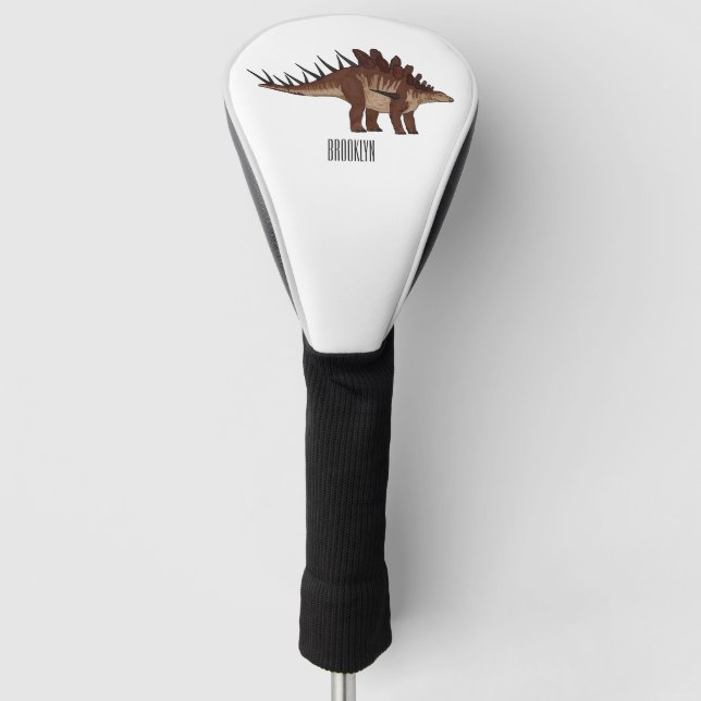 Kentrosaurus-Cartoon Golf Headcover (Vorderseite)