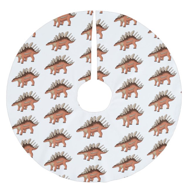 Kentrosaurus-Cartoon Polyester Weihnachtsbaumdecke (Vorderseite)
