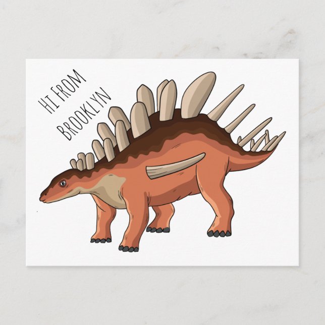 Kentrosaurus-Cartoon Postkarte (Vorderseite)