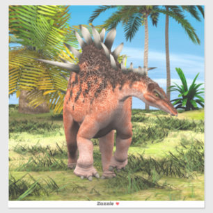 Kentrosaurus Dinosaur Dschungel Prähistorische Kun Aufkleber