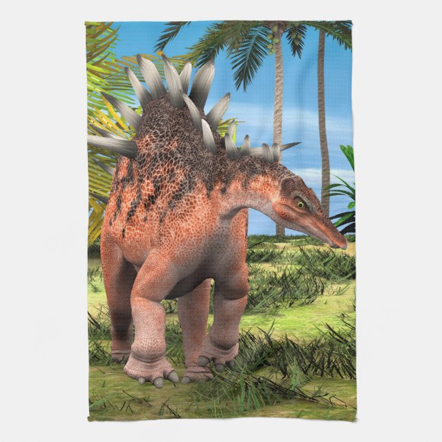 Kentrosaurus Dinosaur Dschungel Prähistorische Kun Handtuch (Vertikal)