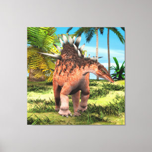 Kentrosaurus Dinosaur Dschungel Prähistorische Kun Leinwanddruck