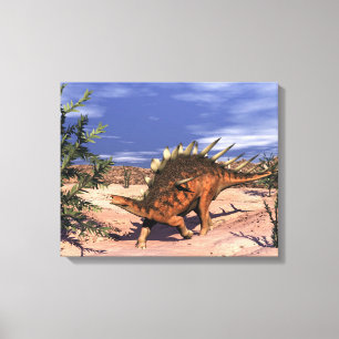 Kentrosaurusdinosaurier - 3D übertragen Leinwanddruck