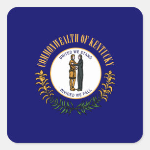 Kentuckee Flagge Quadratischer Aufkleber