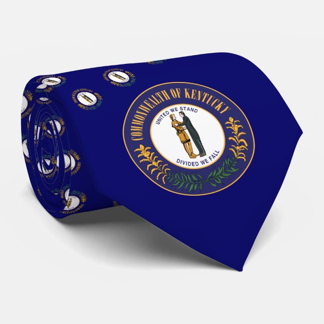 Kentuckian Flag & Siegel, Flagge von Kentucky Krawatte (Gerollt)