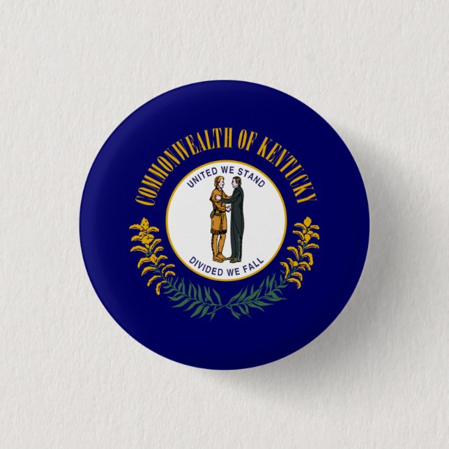 Kentucksche Flagge, Flagge von Kentucky Button (Vorderseite)