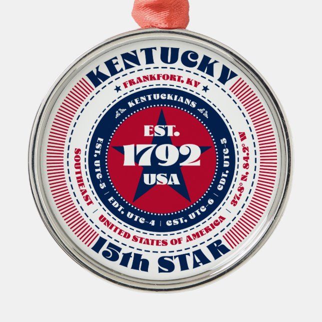Kentucky 15. Staat Weihnachtsschmuck (Vorne)