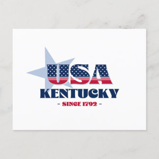 Kentucky auf der roten, weißen und blauen Postkart Postkarte