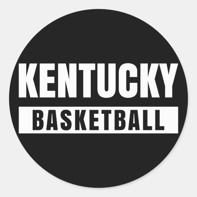 Kentucky Basketball Runder Aufkleber (Vorderseite)