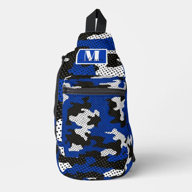 Kentucky Blue White Classic Camo Pattern Crossbody Bag (Vorderseite)