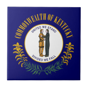 Kentucky: Bluegrass Commonwealth US-Staatsflagge Fliese