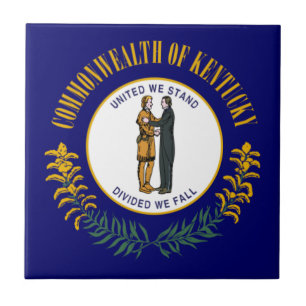Kentucky: Bluegrass Commonwealth US-Staatsflagge Fliese