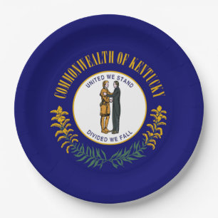 Kentucky: Bluegrass Commonwealth US-Staatsflagge Pappteller