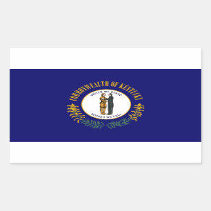 Kentucky: Bluegrass Commonwealth US-Staatsflagge Rechteckiger Aufkleber