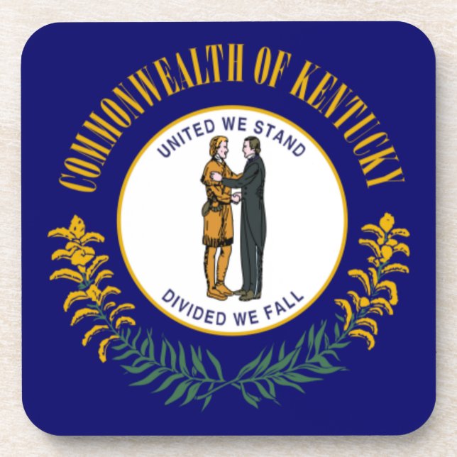 Kentucky: Bluegrass Commonwealth US State Flag Getränkeuntersetzer (Vorderseite)