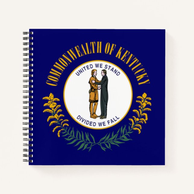 Kentucky: Bluegrass Commonwealth US State Flag Notizbuch (Vorderseite)