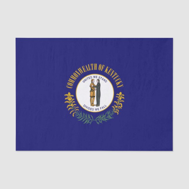 Kentucky: Bluegrass Commonwealth US State Flag Seidenpapier (Vorderseite)