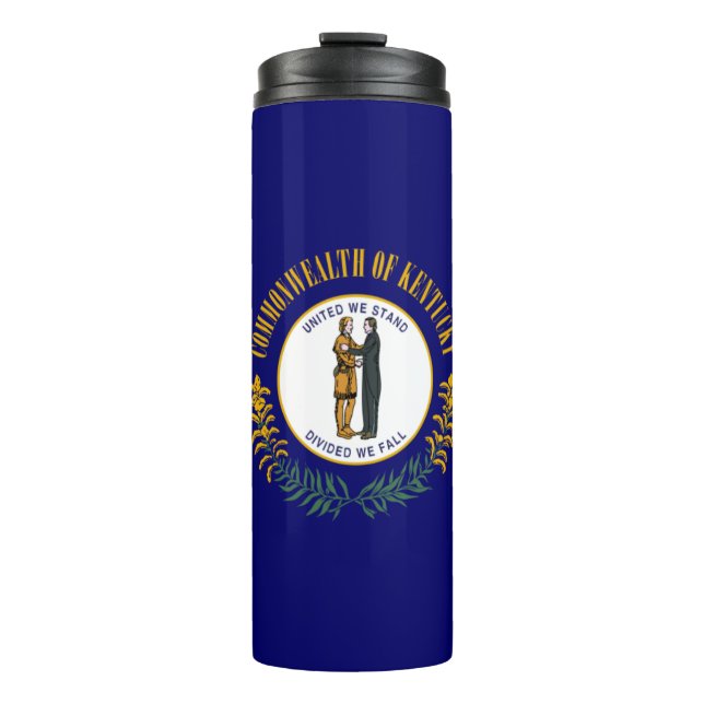 Kentucky: Bluegrass Commonwealth US State Flag Thermosbecher (Vorderseite)