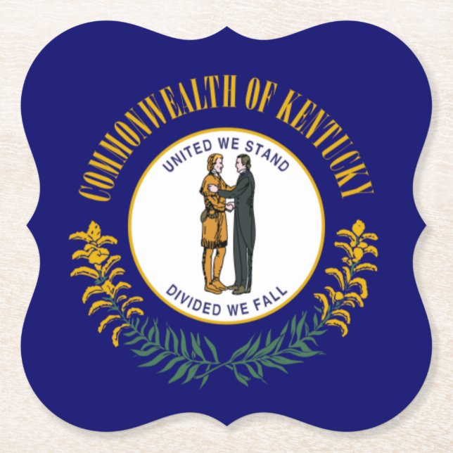 Kentucky: Bluegrass Commonwealth US State Flag Untersetzer (Vorderseite)