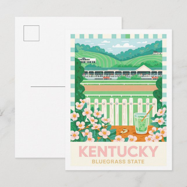Kentucky Bluegrass Staat USA Summer Travel Postkarte (Vorne/Hinten)