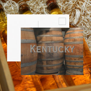 Kentucky Bourbon Holzfass-Kegeln Fotografie Postkarte