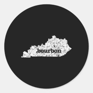 Kentucky Bourbon Liebe Zuhause Staaten Blue Runder Aufkleber