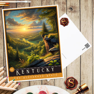Kentucky   Carte postale État hyper-réaliste