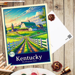 Kentucky Carte postale ombragée style Anime