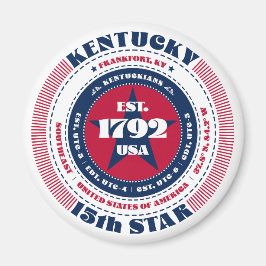 Kentucky Circle Typografy Souvenir Magnet