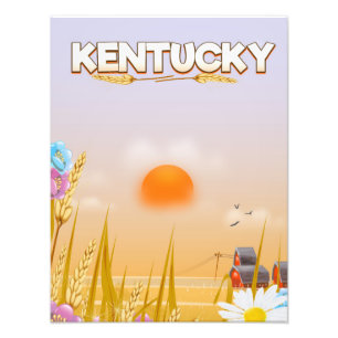 Kentucky Cute Farm Reiseplakat Fotodruck