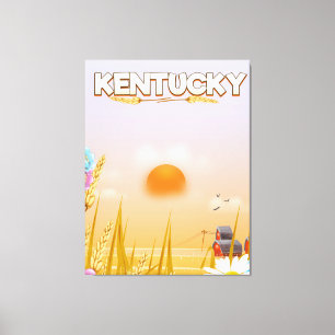 Kentucky Cute Farm Reiseplakat Leinwanddruck