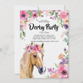 Kentucky Derby Brautparty-Einladung Aquarell Einladung
