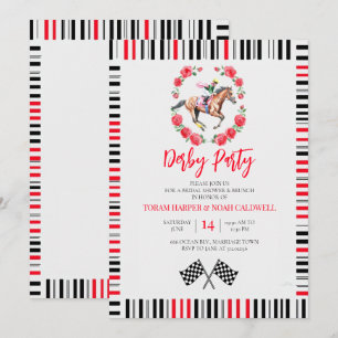 Kentucky Derby Brautparty-Einladung Jockey Sil Einladung